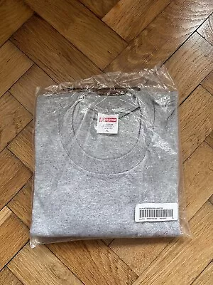 Supreme X Ralph Steadman - Box Logo Tee - Heather Grey - Size XL - New • £44.99