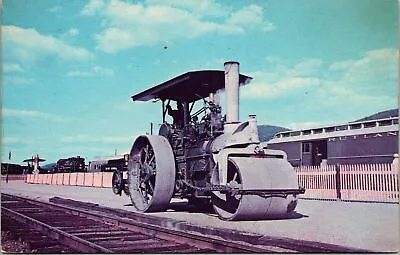 Steam Powered Road Roller Steamtown USA Bellows Falls Vermont Postcard • $3.99