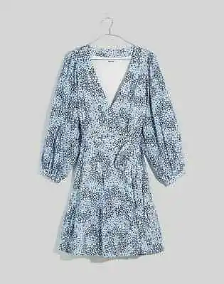 Madewell Crinkle Wrap Mini Floral Dress Size Women's 14  NEW • $69.99