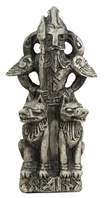 Odin Figurine - Stone Finish - Norse Asatru God Viking Rune Statue Dryad Design • $16.99