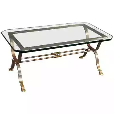 Maison Jansen Louis XV Style Steel And Brass Coffee Table C1950 • $1665