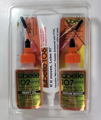 Labelle 1001 3-Pack (102 106 & 107) Synthetic Oil & Lube Kit • $28.99