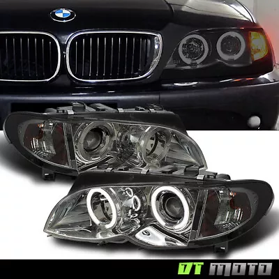 Smoke 2002-2005 BMW E46 4Dr Sedan Halo Projector Headlights Corner Signal Lamps • $185.99