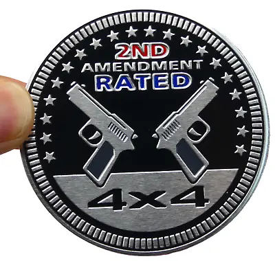 1pc 4x4 Badge 2nd Amendment Rated Sticker Decal Emblem Auto Fender 6cm 2.36  • $7.78