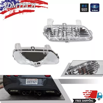 For 05-13 Chevrolet Corvette C6 Clear Rear Bumper Backup Reverse Light Lens Pair • $80.99