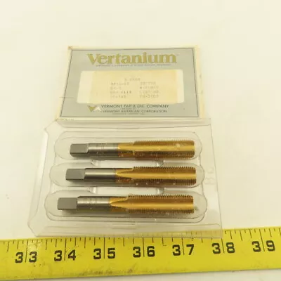 Vermont Vertanium 9/16 -18  GH-3 Bottom Tap 4 Flute TiN Coated Lot Of 3 • $77.31