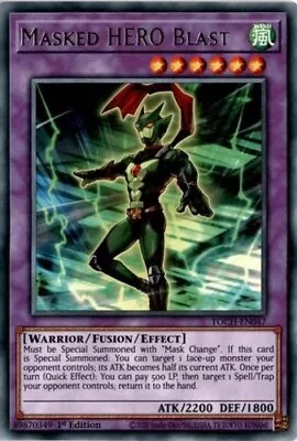 Yugioh! Masked HERO Blast - TOCH-EN047 - Rare - 1st Edition Near Mint English • $0.99