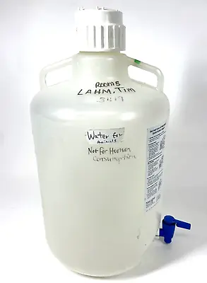 NALGENE Plastic 8-0400-07 Lab Laboratory 5 Gallon 20 Liter Water Carboy Bottle • $44.99