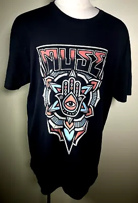 Muse Tour 2017 North American Concert Black 100% Cotton T-Shirt Men's XXL NWOT • $27.96