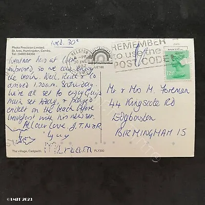 Postcard Genealogy Family History FOREMAN Edgbaston 1982: TP Cadgwith • £2.95