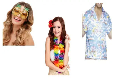  NEW Lot Of Ladies & Mens Hawaiian Party Summer Smiffy's Fancy Dress Accessory  • £4.99