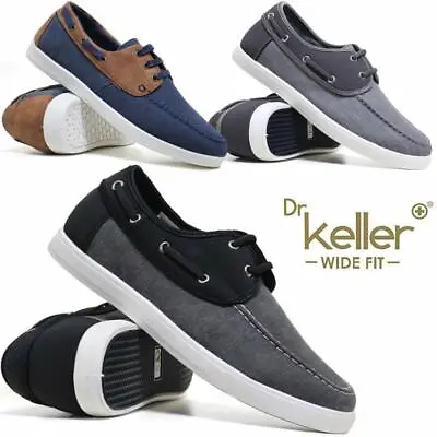 Mens New Lace Up Casual Boat Deck Mocassin Wide Fit Loafers Driving Shoes Size • £14.95