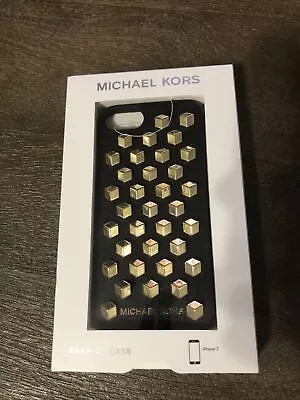 Michael Kors 7 Case Black Leather Studded IPhone New • $24.99