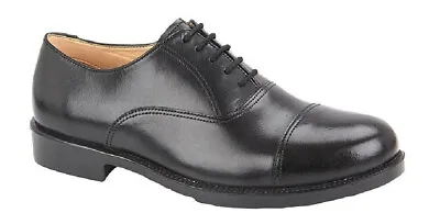 Grafters Black Leather Oxford Shoes Formal Uniform Dress UK 6 M490A Men's - New • £29.95