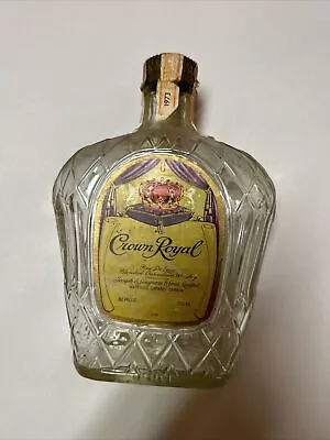 Vintage Crown Royal Bottle 1973 750 ML Glass Seagram Canadian New York Old • $6.75