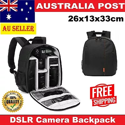 Digital Camera Waterproof Sling Backpack Shoulder Bag For Canon Nikon Sony DSLR • $31.49