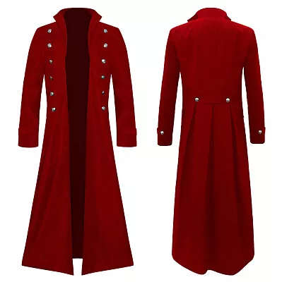 Mens Vintage Tailcoat Jacket Goth Steampunk Formal Gothic Victorian Frock Coat • $73.79