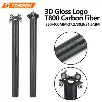 Bicycle Cycling Seatpost T800 Carbon Fiber Road Bike Tube  27.2 /30.8/ 31.6mm • $48.38