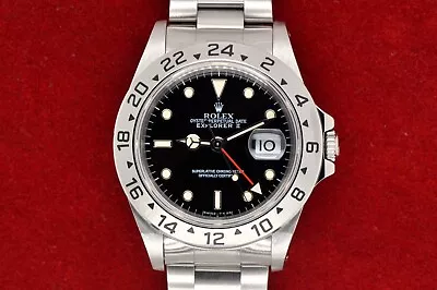 1996 Rolex Explorer II Black Tritium Dial Stainless Steel 16570 Serviced Watch • $6999.99