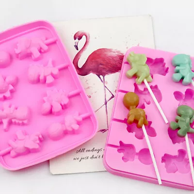 Lollipop Dinosaur Chocolate Mould Candy Lolly Fondant Mold Silicone Decoration  • £2.79