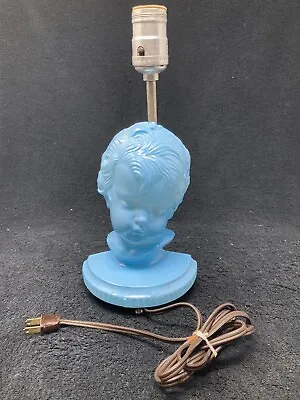 Blue Bust Figure Vintage Electric Lamp • $18.25
