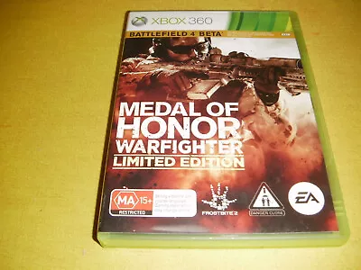 MEDAL OF HONOR Warfighter Limited Edition XBOX 360 2012 Game =2 DISC + CASE PAL • $8.95