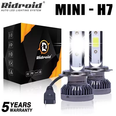 2x H7 LED Headlight Bulb Kit High/Low Beam 26000LM Super Bright 6500K Cool White • $10.99