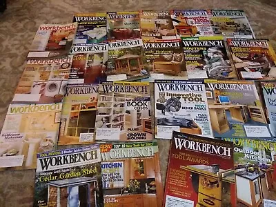 Original Vintage Lot Of 23 WORKBENCH Woodworking Magazines • $26.99