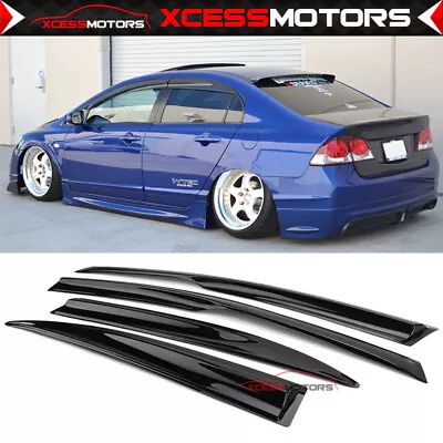 Fits 06-11 Honda Civic Sedan Mug Style Acrylic Window Visors Rain Guard 4PCS Set • $26.99