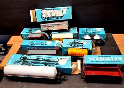 Vintage Marklin  8 Different  R.r. Cars All In Original Boxes • $225