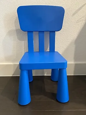 IKEA MAMMUT Children's Chair Indoor/Outdoor Blue New  • £18.49