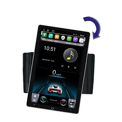 10.1  Android 12 Rotate Vertical Screen WIFI Car Radio Stereo BT Navi Head Unit • $132.79