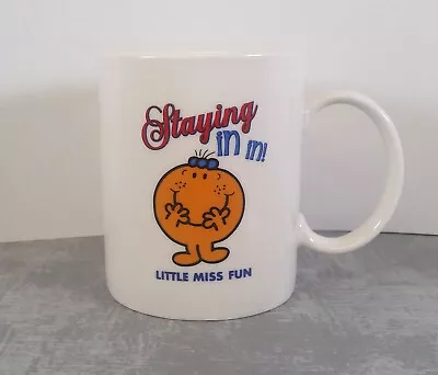 Mr Men Mug Little Miss Fun Staying In In Tea Drink Mug 9.5cm 2019 Thiop Sanrio • £4.99