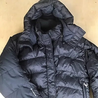 Mountain Hardwear Conduit SL Womens 10 Down Puffer Jacket Hooded Full Zip Black  • $92