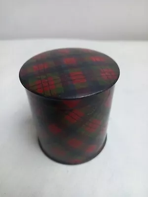 Vintage Tartan Ware Circular Lidded Tape Box / Container / Casket Mcduff • £49.99