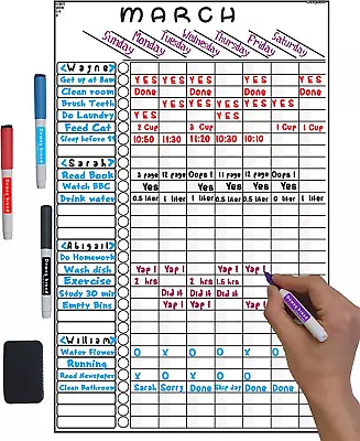 Multi-Use Magnetic To-Do List Board Chore Chart List Goal Planner Task Habit Tra • $27.87
