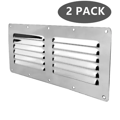 2X 12 Slots Louver Vent Stainless Steel Boat Vent Marine Ventilation • $17.29