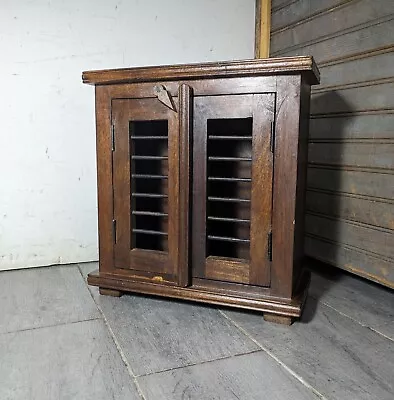 Vintage Asian Style Rustic Farmhouse Wood Mini Cabinet Cupboard With Doors • $108