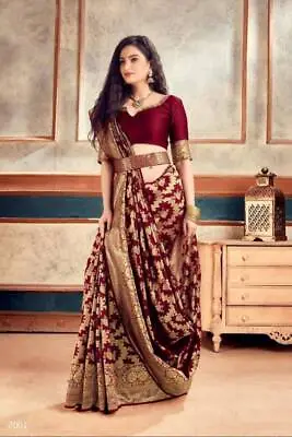 £41.09 • Buy Saree Blouse Indian Bollywood Pakistani Wedding Party Wear Designer Women Sari
