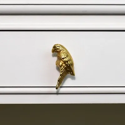 Melody Maison Parrot Drawer Knob - Metallic Gold Colour  - Left Facing • £2.50