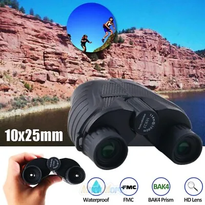 Day/Night 10x25 Military Zoom Powerful HD Binoculars Optics Hunting Camping+Case • $26.71