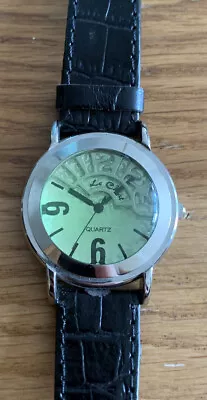 Ladies Le Chat Watch Green Dial Leather Strap • £9.99