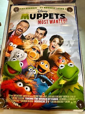 MUPPETS MOST WANTED MOVIE POSTER 2 Sided ORIGINAL 27x40 TINA FEY RICKY GERVAIS • $19.99