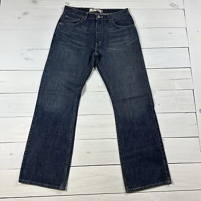 Levis 557 Jeans Mens 33x32 Relaxed Boot Cut Medium Wash Distressed • $44.95