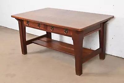 Stickley Brothers Antique Mission Oak Arts & Crafts Desk Or Library Table 1900 • $4500