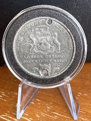 1837 - 1897 Diamond Jubilee London Ontario John W. Little Mayor Tag Coin • $11