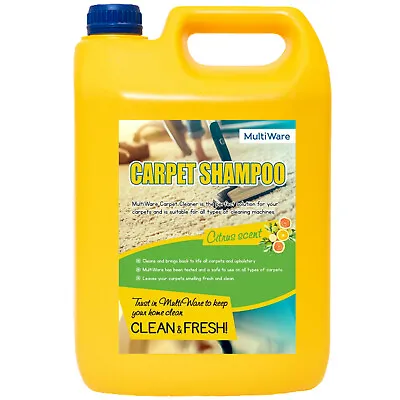 £13.95 • Buy Multiware Carpet Shampoo Cleaner Cleaning Detergent 5l Odour Pet Deodoriser Vax
