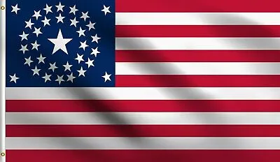 USA 34 STAR Circle 3x5 FT Foot Flag Banner 3 X 5 Flags Polyester Breeze Fly 100D • $8.94