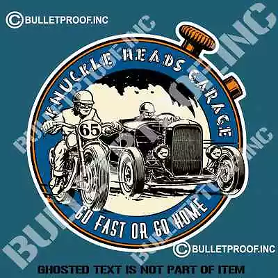 KNUCKLE HEADS Decal Sticker Retro Americana Rat Rod Hot Rod Motor Stickers • $5.50