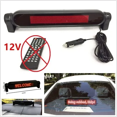 12V Car Dash Scrolling Red LED Marquee Light Panel Display Advertise Window Sign • $16